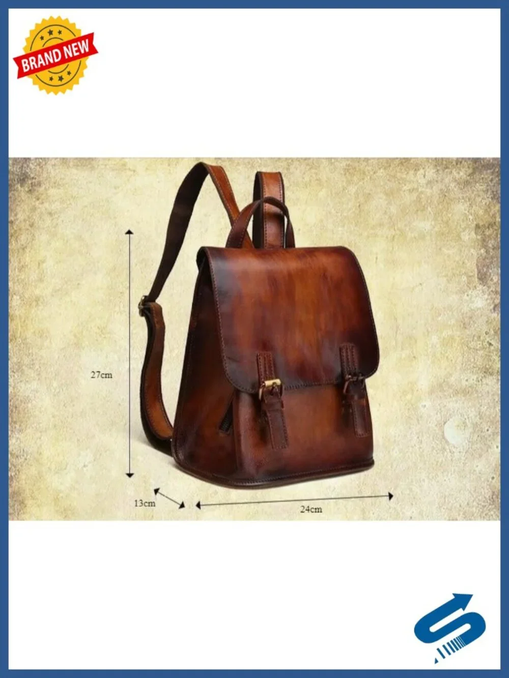 Genuine Leather Backpack for Women, Vintage Rucksack, Travel & Work Daypack